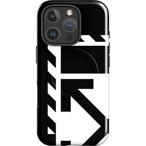 Black and White Geometric Shapes iPhone 16 Pro Magsafe Impact Case
